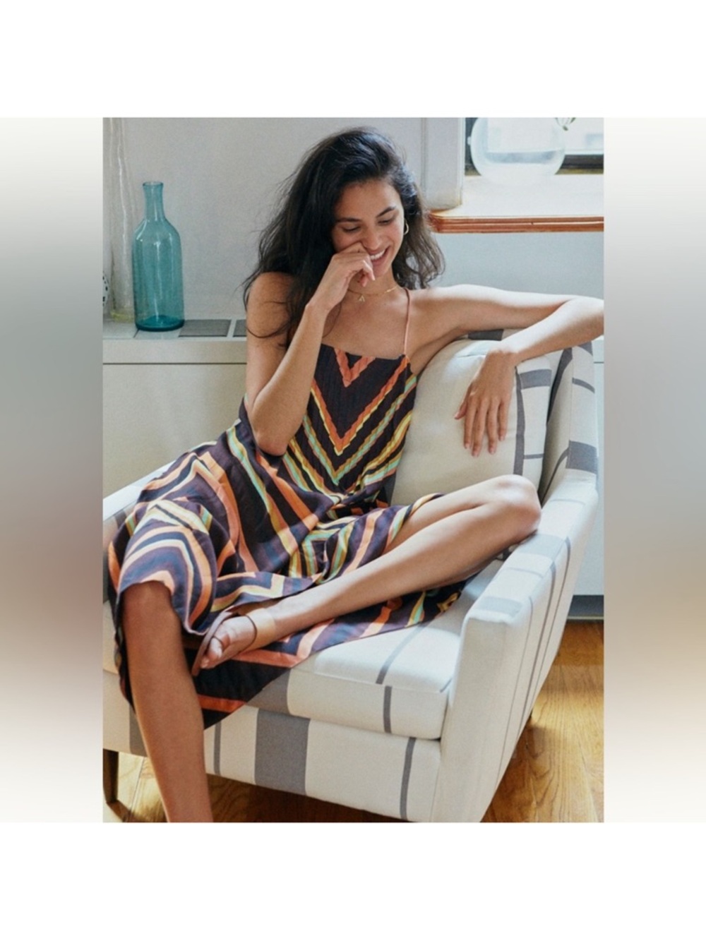 Anthropologie Maxi, multicolored strappy dress